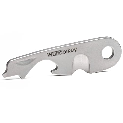 WUNDERKEY Multitool 3-in-1 Multifunktions-Werkzeug mit Paketöffner, Flaschenöffner & Seilschneider – Schlüssel-Organizer Add-On, Schlüsselanhänger, Key-Organizer