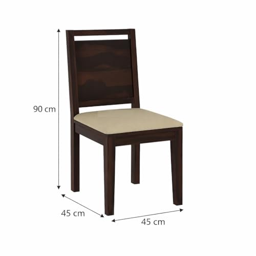 Image of Varsha Furniture Solid Sheesham Wood Dining Chair for Dining Room Set of 2 | Wooden Study Chairs | Multipurpose Chair (Walnut Finish)