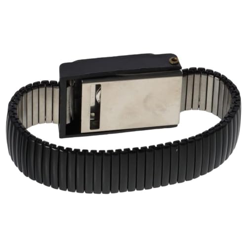 Image of ESD Wrist Strap Metal Extendable with Alligator Clip Grounding Wristband Detachable Extra Long Cord Adjustable ESD Wrist Band Electronics Repair
