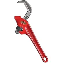 RIDGID 31305 Model E-110 9.5" Offset Hex Jaw Pipe Wrench, Red, Made in The USA