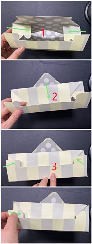 Rikyo 5 Pcs Bouquet Flower Gift Box,Folding Flower Storage Box,Waterproof Envelop Paper Boxes, for Wedding Engagement Valentines Day Birthday Graduation Party Decor(Black/White) - Image 5