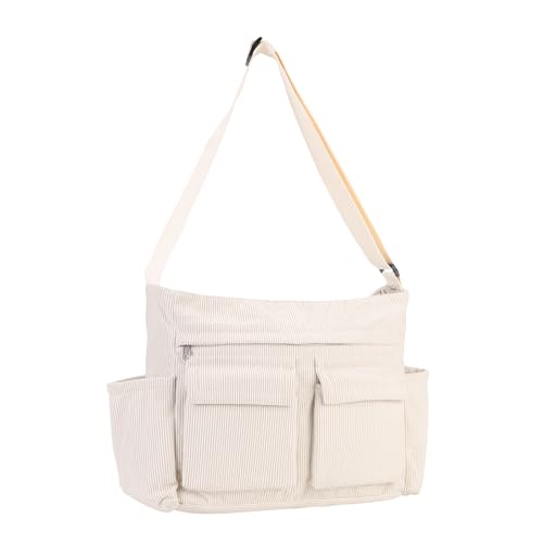 Lightweight Large Messenger Bag Laptop Tote Bag for School Cute Corduroy Crossbody Bag
