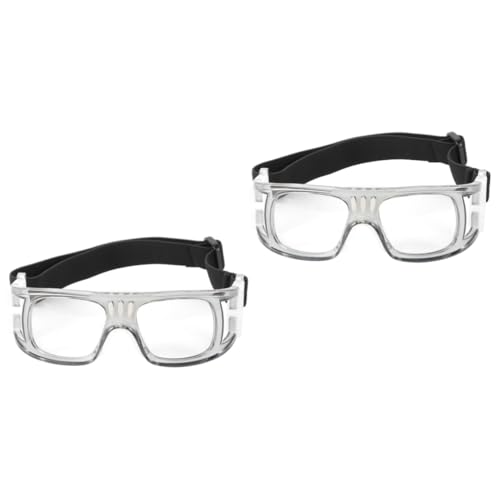 BESPORTBLE 2pcs Cycling Sports Goggles for Outdoor Basketball Eyewear Comfortable Straps (Grey)