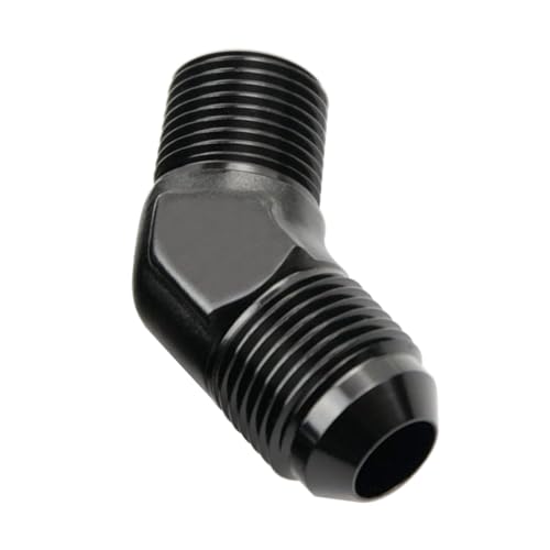 Codo de aluminio AN8 para solucionar giros estrechos con rosca macho NPT de 3/8 de 45 grados 7