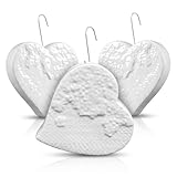 3x umidificatore d'aria in ceramica - evaporatore del radiatore per umidificare l'aria della stanza - evaporatore dell'acqua con gancio - evaporatore riscaldamento termosifoni caloriferi (Bianco)