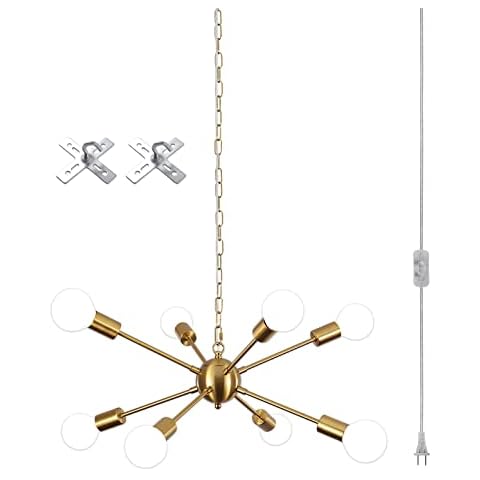 LASENCHOO 8 Lights Plug in Chandelier Cover