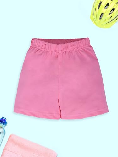 Image of KiddoPanti Girls Cycling Shorts Pack of 3 | Soft & Stretchy Cotton Spandex | Comfortable Fit with Elastic Waistband | Solid Colors Half Tights for Girls Inners