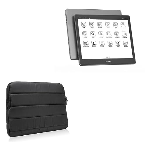 BoxWave Case Compatible with Dasung Not-eReader 103 (EP1030312) - Polar Jacket, Puffy Padded Material Zip Up Sleeve Pouch - Jet Black