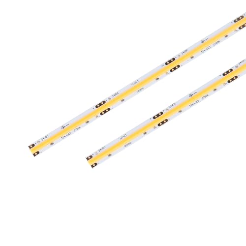 WAC Lighting Gemini 24VDC LED COB Tape Light No Visible Diodes 3000K Warm White 2.2W and 200 Lumens per Foot 24 Foot Reel Field Cuttable Every 2 Inches and Fully Dimmable Contractor Quality