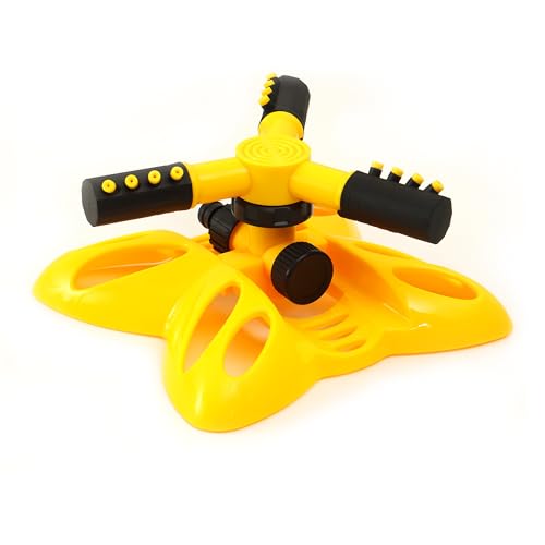 Image of ROOTS & LEAF 360� Automatic Rotating Garden Sprinkler with Butterfly Base | 45� Adjustable Arms | Durable ABS Material | Leak-Proof | Coverage Up to 32 Feet | Perfect For Lawns and Gardens - Pack of 2