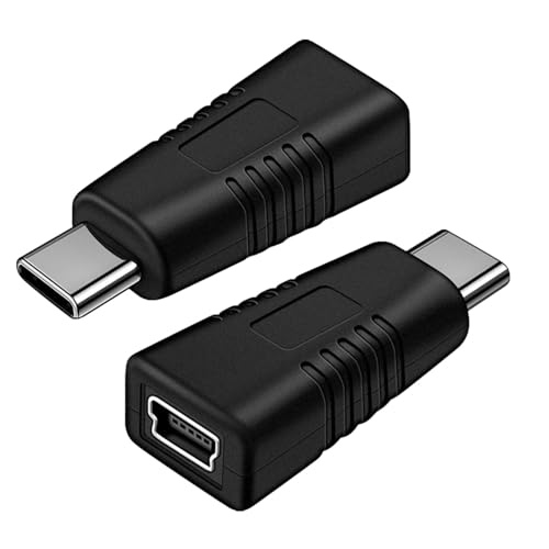 LEMLIN Typ-C Stecker auf Mini USB Buchse, Adapter Unterst&uuml;tzung Ladenadapter Konverter f&uuml;r Handy, Tablet, Digitalkamera, Bluetooth, Headset-2 St&uuml;ck