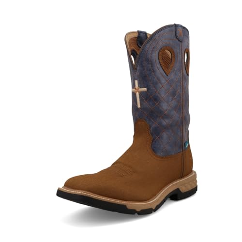 Image of Twisted X mens 12 inch Pull on Soft Toe Western Work Boot