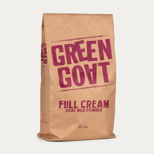 Green Goat Whole Goat Milk Powder (Bulk) 25kg (55 lbs) perfect for food and other applications (nutritional products, cheese, yoghurt, soap, breeders, pets)