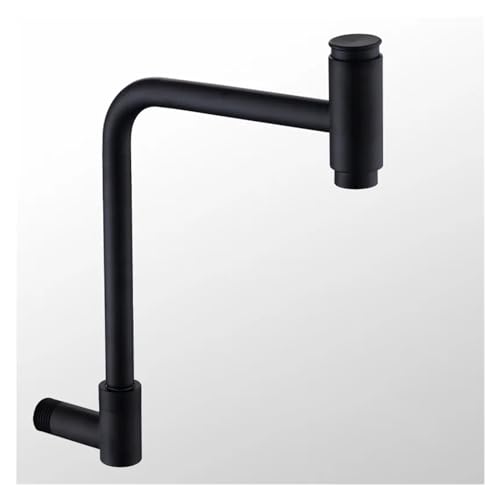 Évier d'eau froide robinet noir mural cuisine balcon extérieur 360