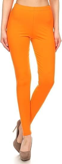 JAGMOOLYA Products Women's and Girl's Ultra Soft Strectable Cotton Ankle Length Legging (Orange)-picture-47
