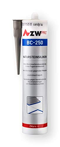 Preisvergleich Produktbild ZWpro BC-250 Natursteinsilikon / Farbe: anthrazit / Inhalt (ml): 310