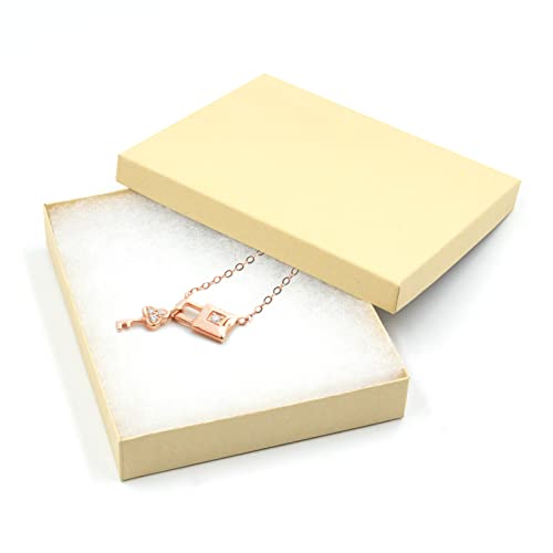 opaprain Cardboard Jewelry Brown Gift Boxes 10 Pack6x5×1 inches, its Apply to displaying Necklaces, Rings, Bracelets, Earrings