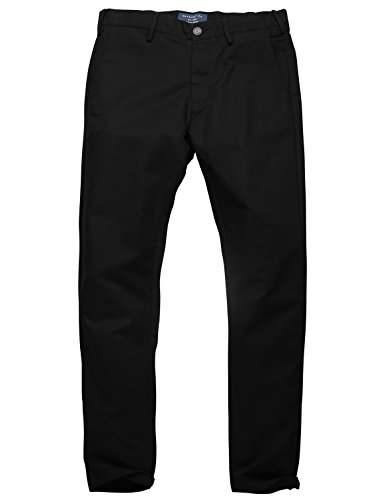 Match 8060_BLACK_L/32 Men'S Slim Tapered Stretchy Casual Pant thumb #1