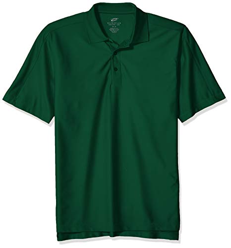 UltraClubs Men's Cool & Dry Elite Performance Polo, Forest Green, X-Large