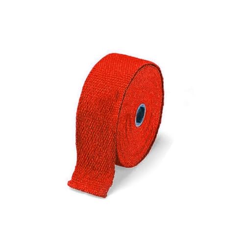 Cinta aislante de fibra de vidrio roja para el tubo de escape de moto y coche