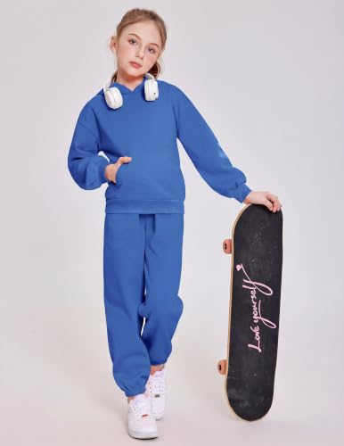 Image of Arshinet Girls 2 Piece Outfits Oversized Sweatshirt and Sweatpant Sweatsuit