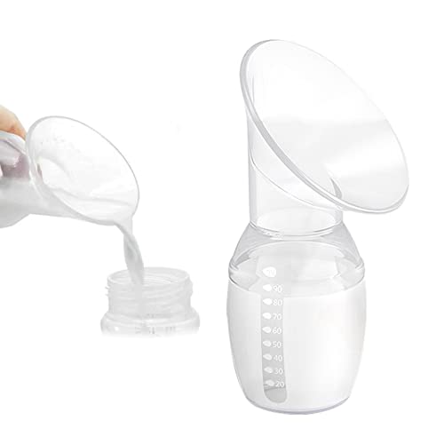 Extractor de Leche Manual, Succión Fuerte, Taza única, Agarre Cómodo, Extractor de Leche Manual de Silicona, Suave para Uso Doméstico (Blanco)
