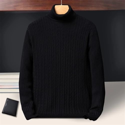 Men's Turtleneck Knit Sweater Striped Casual Pullover Warm Long Sleeve Streetwear Jumper3
