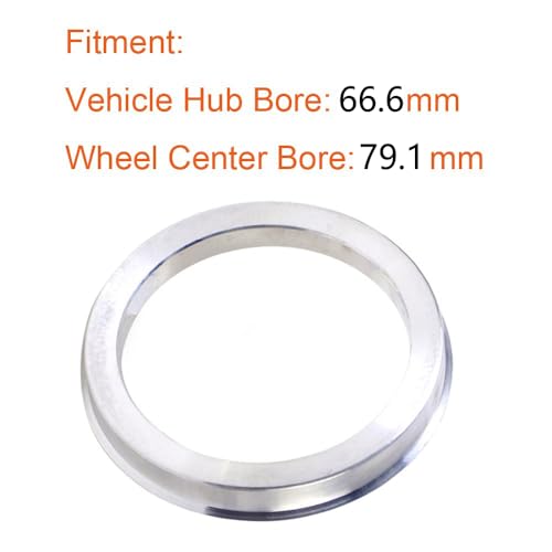 Image of ZHTEAPR 4pc 79.1 to 66.6 Aluminium Wheel Hub Centric Rings 66.6 to 79.1 Hubrings Center Rings