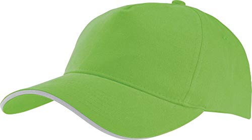 K-up Casquette avec Sandwich CONTRASTÉ - 5 Panneaux - Lime/White, One Size, Unisexe