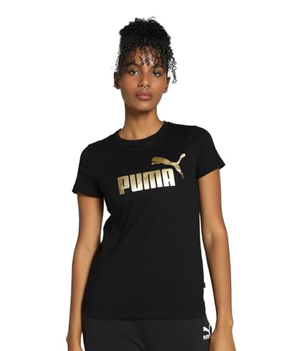 Image of Puma Women's Cotton Regular Fit Letter Print T Shirt