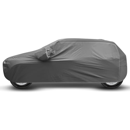 Image of Auto Hub Waterproof Car Cover Compatible with Santroo Xing (Model : 2019-Till Date) with Mirror Pockets, Soft Cotton Lining, Santroo Xing Car Cover Waterproof, Grey