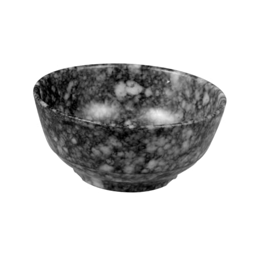 Classic Black Marble Serving Bowl with Handle