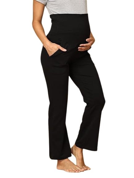 keetii mart Women's Relaxed and Comfortable Maternity for Women's Pregnancy Jens Pant, Stretchable Cotton Blend High-Rise Fit for Pre & Post Pregnancy Wear(Black)-picture-32