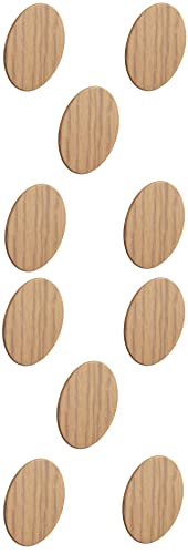 cyclingcolors 10x Cache vis adhésif Autocollant 18mm Noir Blanc Gris Bois chêne pin hêtre Capuchon Trou Meuble Table Chaise (Chêne)