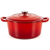Cocotte En Fonte Lätt Home 3.85L - Ovale, Induction, Four, Emaillee Rouge