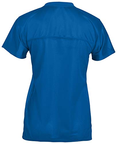 Augusta Sportswear Women's Standard Junior Fit Replica Football Tee, Royal, Large #TOP2