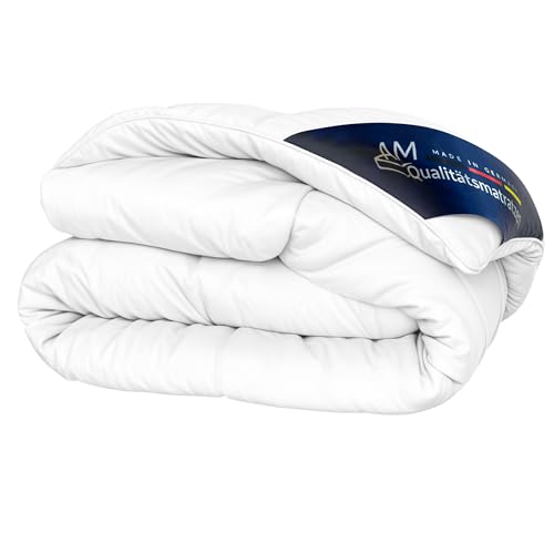 DormiGood Edrédon Cama 155x220 - Made in Germany - Edredón de Microfibra 155x220 cm Premium para 4 Estaciones - para alérgicos con Relleno Sensofill - Relleno nordico Certificado Oeko Tex