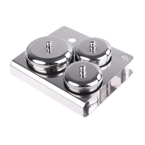 Set de 3 piezas tazas de acero inoxidable para manicura miniatura 3