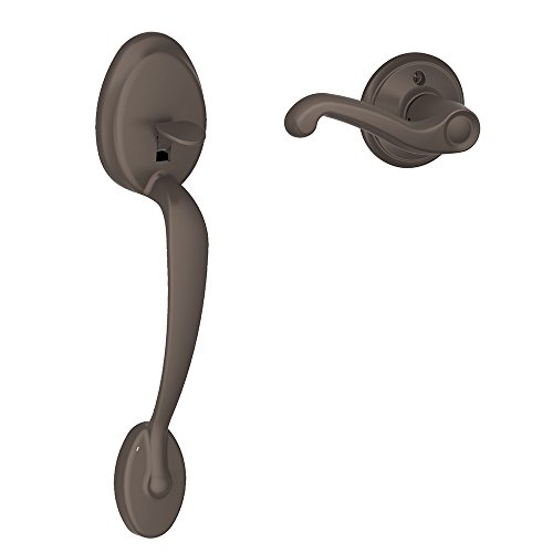 Schlage FE285 PLY 613 FLA RH Plymouth Trim Lower Half Front Entry Handleset with Flair Right Hand Lever, Oil Rubbed Bronze