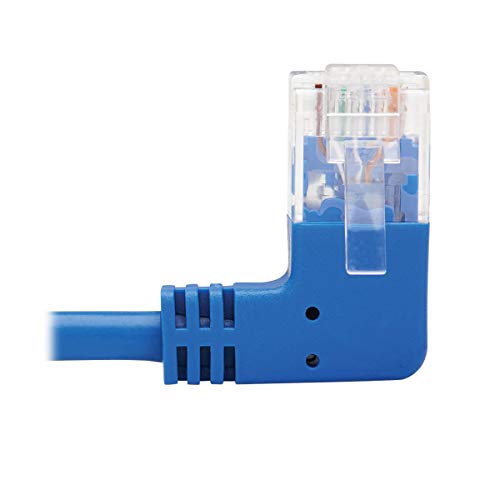 Cable de red Tripp Lite Cat6 ángulo derecho 7 ft azul miniatura 4