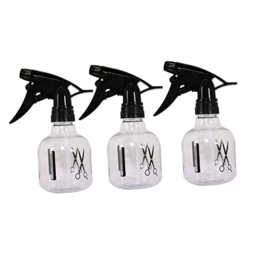 SHERCHPRY 3piezas Botella De Spray Vacía De Plástico Para Uso Doméstico y Peluquería Para Pulverizar Agua y Cuidado De Flores