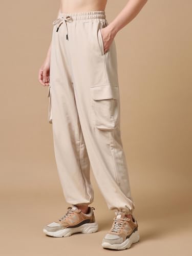 Image of Bewakoof Air 1.0 Women's Solid Oversized Plus Size Joggers