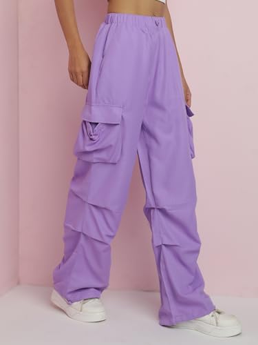Image of KOTTY Women's High Rise Relaxed || Straight || Joggers Fit Cargo's for Pants || Trousers