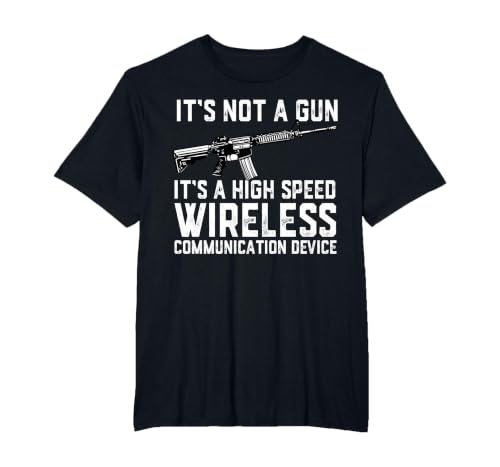 Its Not A Gun Its A High Speed Wireless Communication Device T-Shirt, Men's Big and Tall, Black, 2X Tall