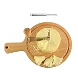 Bohany Käsereibe – Edelstahl mit Herzentferner, Käseblumenschneider mit Holzsockel, für Schokolade, Dessert, Gebäck, Küche, Zuhause, Restaurant, Weihnachtsgeschäft