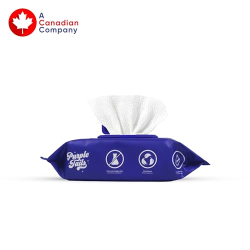 Image of Canada Dog Wipes - 300 Dog Wipes for Paws and Butt, Fur, Ears - Plant-Based Pet Wipes with Aloe Vera, Shea Butter for Puppies, Large Dogs, Cats - 3 x 100 Pack
