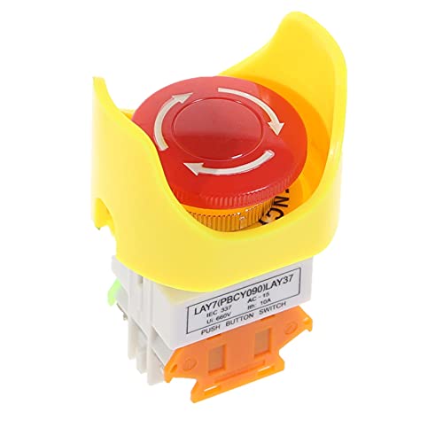 Interrupteur d'arrêt d'urgence AC 660V 10A type bouton poussoir - 3