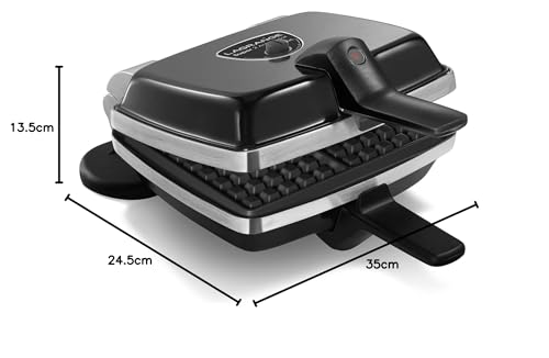 LAGRANGE Gaufrier Super2, 1000W, 2 jeux de plaques inclus (Gaufre & Gaufrette) et un pic à gaufres, Fabriqué en France, Réversible sur son socle, Plaques amovibles, Multifonction, 039224