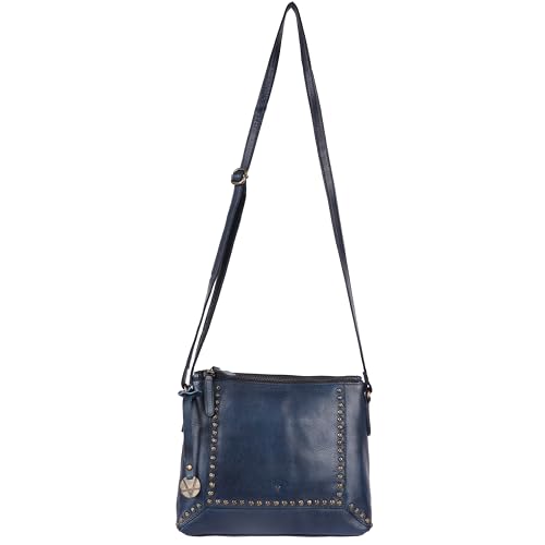 Image of Genuine Italian Leather Boho Studded Crossbody Sling Bag - Stylish, Durable, & Perfect for Everyday Use for women