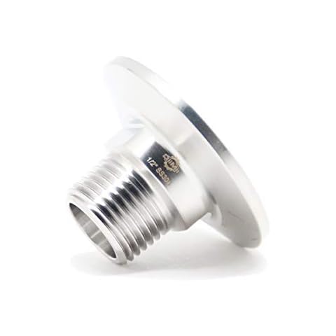 QiiMii 1.5" Tri Clamp Tri Clover Fittings To NPT 1/2" Male Thread Adaptor SS304 Cover